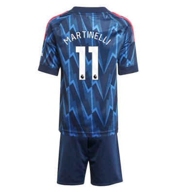 Arsenal Gabriel Martinelli #11 Replica Away Stadium Kit for Kids 2025-26 Short Sleeve (+ pants)